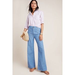 Anthropologie Pilcro and the Letterpress High Rise Wide Leg Trouser Pants
